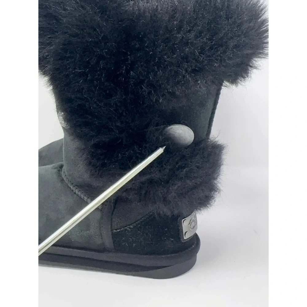 Australia Luxe Collective Nordic Short Boots Womens Size 8 Black Shearling Lined